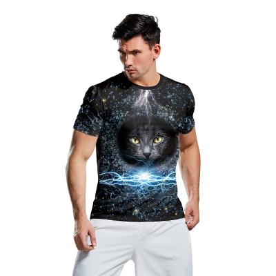 China Dropship 1pc Anti Wrinkle 1pc Short Sleeve Neck Manufacturer Sales Anti Wrinkle 1pc 3d Printing Wholesale Custom Round Sublimation Printed T-Shirt Tee For Men for sale