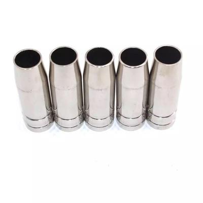 China Good Quality Binzal Welding Nozzles 15AK Torch MIG Consumable Electrode Shield Cup Link Rod Tips Goose Neck Bend 15AK Welding Nozzles for sale