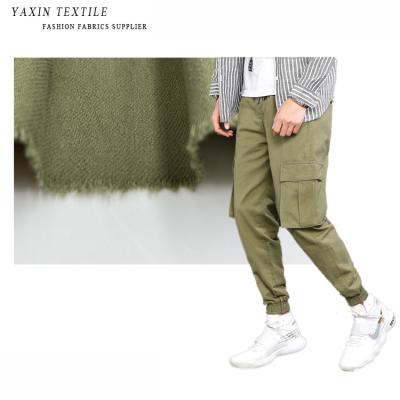 China Sueded Spring And Summer A2011 Brushed Leisure Combed Cotton Stone Wash 220GSM Twill Fabric For Pants for sale