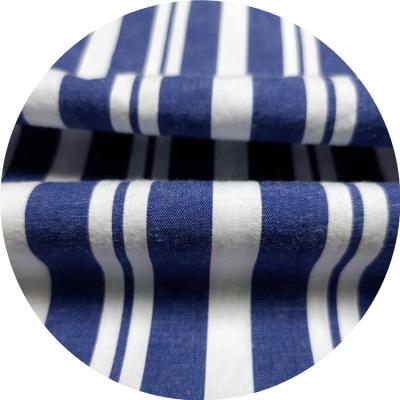 China SLK3970 DYE DYED STRIPE PATTERN COTTON TENCEL CANVAS YARN BREATHABLE FABRIC LIGHT WEIGHT for sale