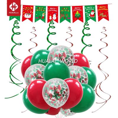 China Modern Hot Amazon Christmas Decorations Santa Aluminum Foil Balloon Set Hotel Party Venue Decorate for sale