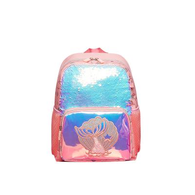 China Cute Cartoon Mermaid Sequins Waterproof Cute Kids Bag Student Backpack School Bags For Girl for sale