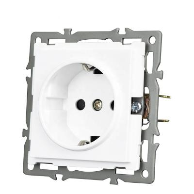 China With 1.4mm Iron Plate / With Bracket Claw SRAN Plug DIY White Plastic Materials With Iron Claw EU Standard FGT01-GR01 for sale