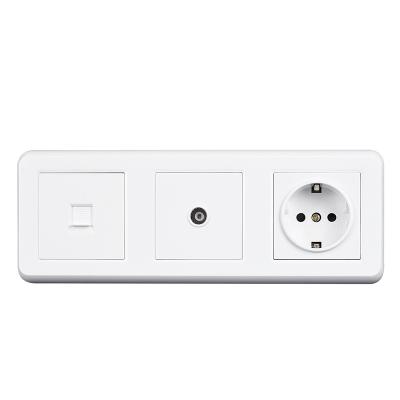 China EU Standard German Residential / General Purpose Power Socket Outlet Combination Switch Socket for sale