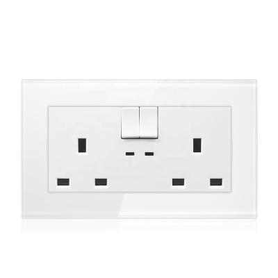 China Multipurpose Home Use 13A UK 2 Strip Wall SRAN Electrical Outlets And Switches for sale