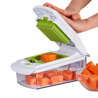 China Amazon Viable Hot Selling 12 in 1 Manual Veggie Vegetable Chopper Chopper For Kitchen Multifunctional Vegetable Slicer Slicer for sale