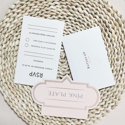 China Custom Luxury Paper Wedding Postcard Suitable Thank You Greeting Business Card for sale