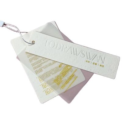 China Custom Paper Recyled Hang Tag Clothes Brand Label Clothing Hang Tags Labels for sale