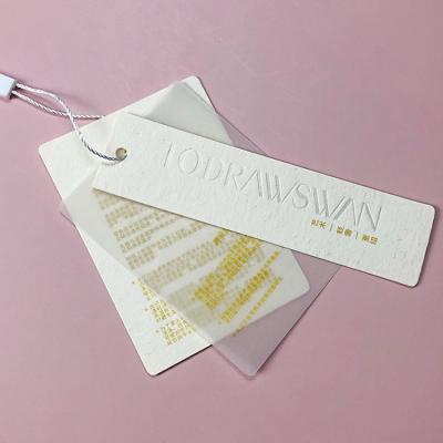 China Custom Recyled Seal Hang Tag Paper Customer Twine Label String Clothing Label Printed Logo For Clothing for sale