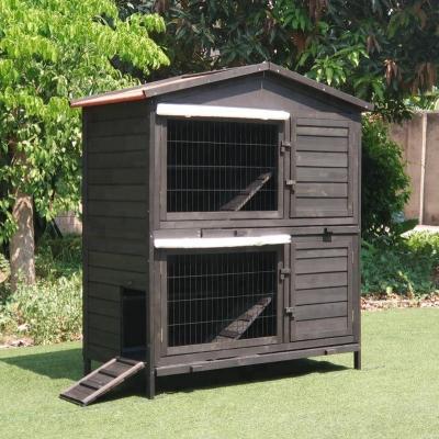 China Sustainable XRRH-4001 large wooden 4 story rabbit hutch cage for sale