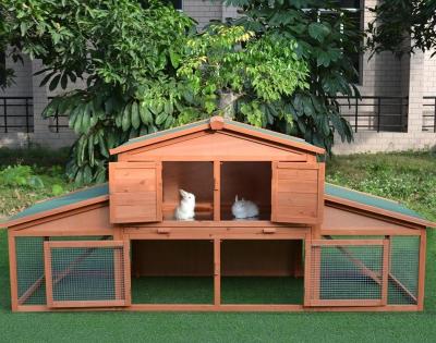 China Sustainable D20050 Wooden Rabbit Hutch with tray and run for sale