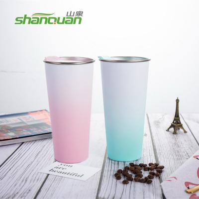 China Sustainable Double Wall Stainless Steel Coffee Mug 500ml Stainless Steel Tumbler Thermos Mug for sale