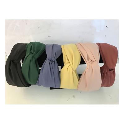 China Polyester Polyester The Newest 2020 Simple Wholesale Bulk Full Headband For Women for sale