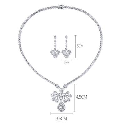 China Platinum Plated AAA Cubic Zirconia Jewelry Necklace Custom Jewelry Manufacturer Custom Jewelry FASHIONABLE for sale