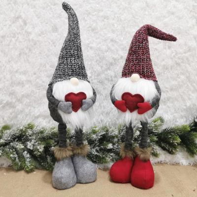 China Canvas 2021 Valentine's Day Decorations Stretch Knitted Doll Position Doll Faceless Decoration for sale