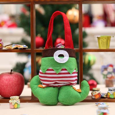 China Cotton Santa Christmas Decorations Pants Candy Bag Christmas Elf Gift Bag Restaurant Red Wine Bag Decoration for sale