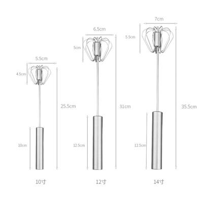 China Viable Semi-automatic Manual Hand Mixer Individual Hand Beater 304 Stainless Steel Agitator Kitchen Accessories Rotating Tools for sale