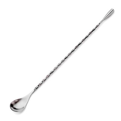 China 12 Inches Workable Stainless Steel Mixing Spoons, Spiral Style Bar Cocktail Shaker Spoon for sale