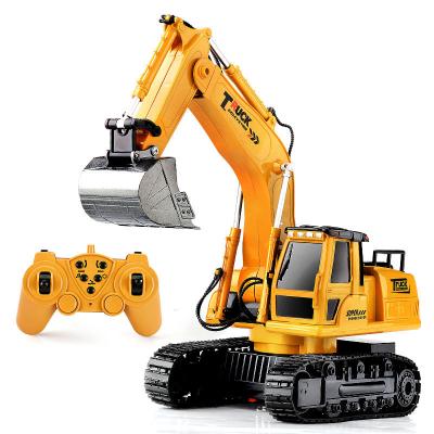 China 1:10 12 Channel RC Hobby RC Toys Car With Remote Control Truck For Kids Construction Vehicle Excavator RC Truck Jutches Big for sale