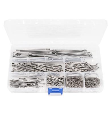 China (7 Sizes) Industrial 304 Stainless Steel 340pcs Small Mini Miniature SS Cotter Pin Assortment Kit for sale