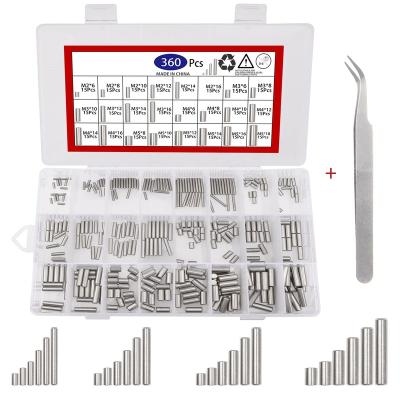 China Industrial Finger Pin Shelf Support Peg Pin Rod Fasten Elements Assortment, 24 Sizes 360Pcs 304 Stainless Steel M2 M3 M4 M5 for sale