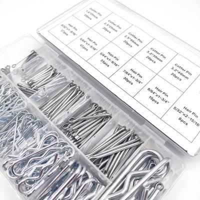 China 300pcs Industrial Cotter Pin and Hair Pin Set, Cotter Pin and Hitch Pin Assortment Kit for sale