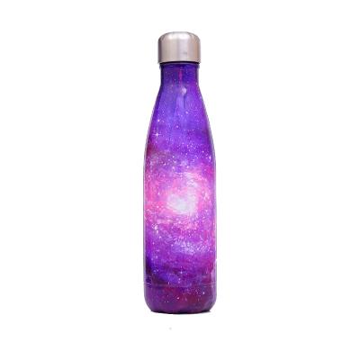 China Nebula 500ml Water Bottle Design Viable Purple Cola Bottle Reusable Stainless Steel Vacuum Insulated for sale