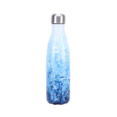 China 500ml Snowflake Design Cola Bottle Water Bottle BPA Free Stainless Steel Water Bottle Sustainable Outdoor Sport for sale