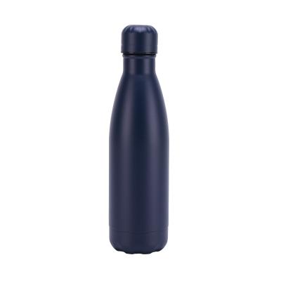 China Durable 500ml Powder Coating Cola Water Bottle Stainless Steel Dark Blue Cola Shaped Water Bottle Outdoor for sale