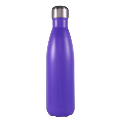 China 500ml Sustainable Powder Coating White Water Bottle Sport Wholesale Insulated Stainless Steel Water Bottle Bicycle for sale