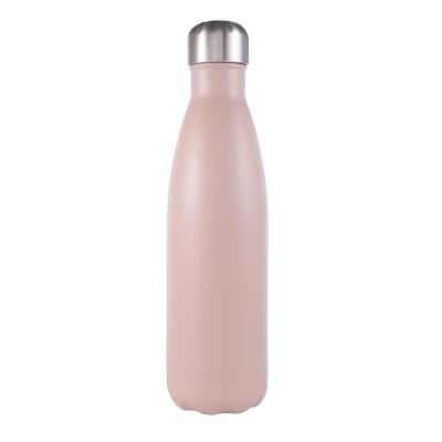 China 500ml Powder Coating Naked Water Bottle Wholesale Insulated Stainless Steel Double Wall Water Bottle for sale