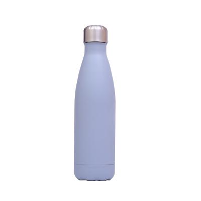 China 500ml Sustainable Cola Bottle Stainless Steel Rubber Gray Vacuum Insulate Fitness Rubber Gray Water Bottle With Custom Logo for sale