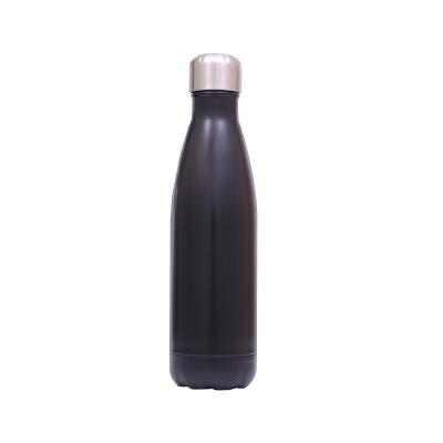 China Durable 500ml Matte Black Cola Bottle Double Wall Vacuum Insulated Water Bottle Stainless Steel For Promotion for sale