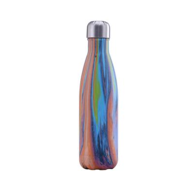 China Amazon Custom Logo High Grade 500ml Viable Design Best Selling Water Bottle Double Wall Insulated Stainless Steel Gem Water Bottle for sale