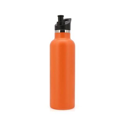 China Sustainable Powder Coated Double Wall High Grade Flip Cap Vacuum Insulated Sports Water Bottle for sale