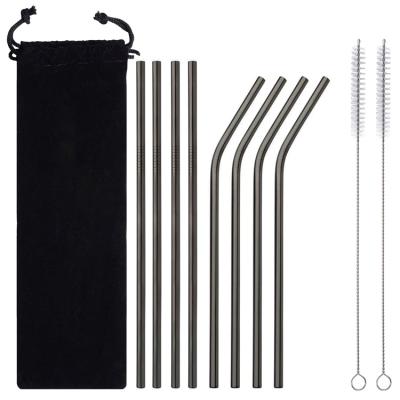 China Metal Straws Food Grade 304 Stainless Steel Sustainable Eco Friendly Reusable Printing Drinking Straw for sale