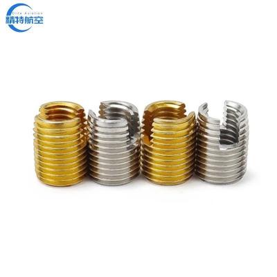 China 500pcs/bag Nickel Plated Unc 1/2 Slotted Self-Tapping Threaded Insert for Easy and Quick Installation for sale