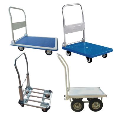 China 150kg 300kg Industrial Load Platform Hand Trolley Trolley Industrial Plastic Heavy Duty Foldable Truck for sale