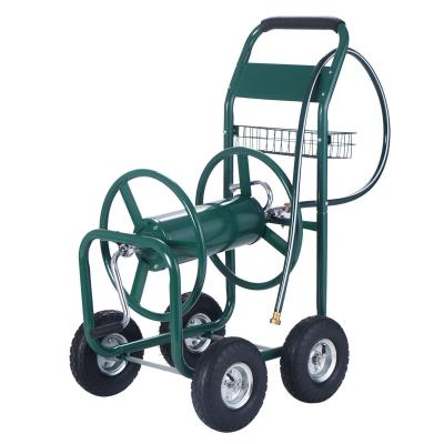 China Anti Abrasion Heavy Duty Yard Garden Water Hose Reel Planting Cart With On Wheels for sale