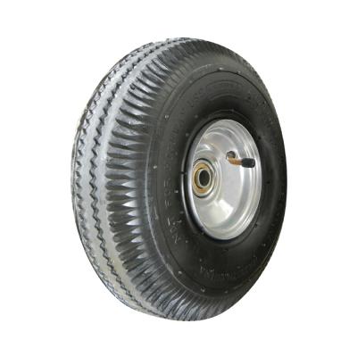 China 10 Inch 4.10/3.50-4 Pneumatic Pneumatic Wheels PR1505-2 Tire Trolley Tire Inflatable Rubber Wheels for sale