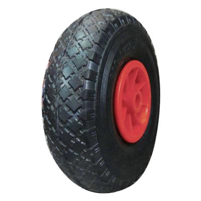 China Polyurethane Foam 11 Inch 3.00-6 Inch 12 Inch PU Foam Puncture Proof Tire Flat Freewheel for sale