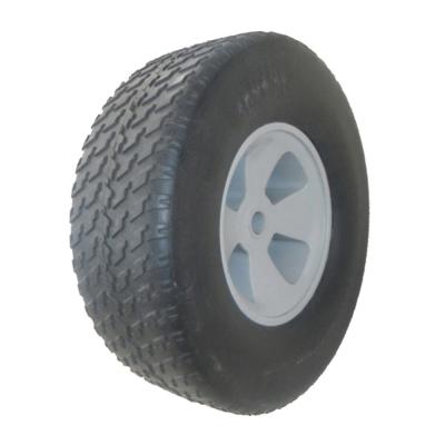 China Polyurethane Foam 10 Inch 10x3.25 3.25-4 Inch PU Foam Puncture Proof Tire Flat Freewheel for sale