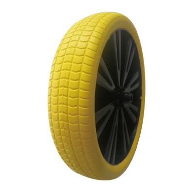 China Polyurethane Foam 16 Inch 4.00-8 Inch Polyurethane Foam Puncture Proof Tire Flat PU Foam Freewheel for sale