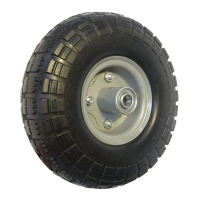 China Polyurethane Foam 10 Inch 3.50-4 PU Foam Puncture Proof Tire Flat Freewheel for sale