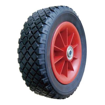 China Polyurethane Foam 10 Inch 3.00-4 PU Foam Puncture Proof Tire Flat Freewheel for sale