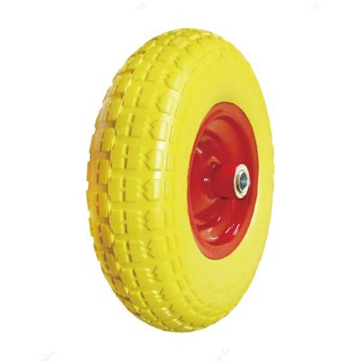 China Polyurethane Foam 13 Inch 4.00-6 PU Foam Puncture Proof Tire Flat Freewheel for sale