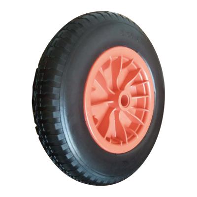 China Polyurethane Foam 14 Inch 3.50-8 Inch Lawn Mower PU Foam Puncture Proof Tire Tire Trolley Wheelbarrow Flat Freewheel for sale