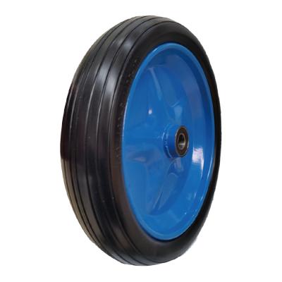 China Polyurethane Foam 14 Inch 3.50-10 Inch Lawn Mower PU Foam Puncture Proof Tire Tire Trolley Wheelbarrow Flat Freewheel for sale