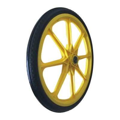 China 20 Inch Polyurethane Foam 20X1.75 Inch PU Foam Puncture Proof Tire Trolley Wheelbarrow Flat Free Wheel for sale