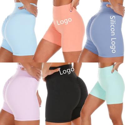 China OEM girl's booty breathable gym compression yoga fitness cotton summer sweat sweat training butt cyclist crack! crack! strongly short-circuits women for sale